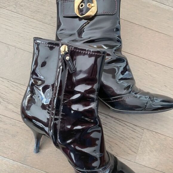 Louis Vuitton Patent Leather Ankle Boots black 37.5 - Picture 13 of 14